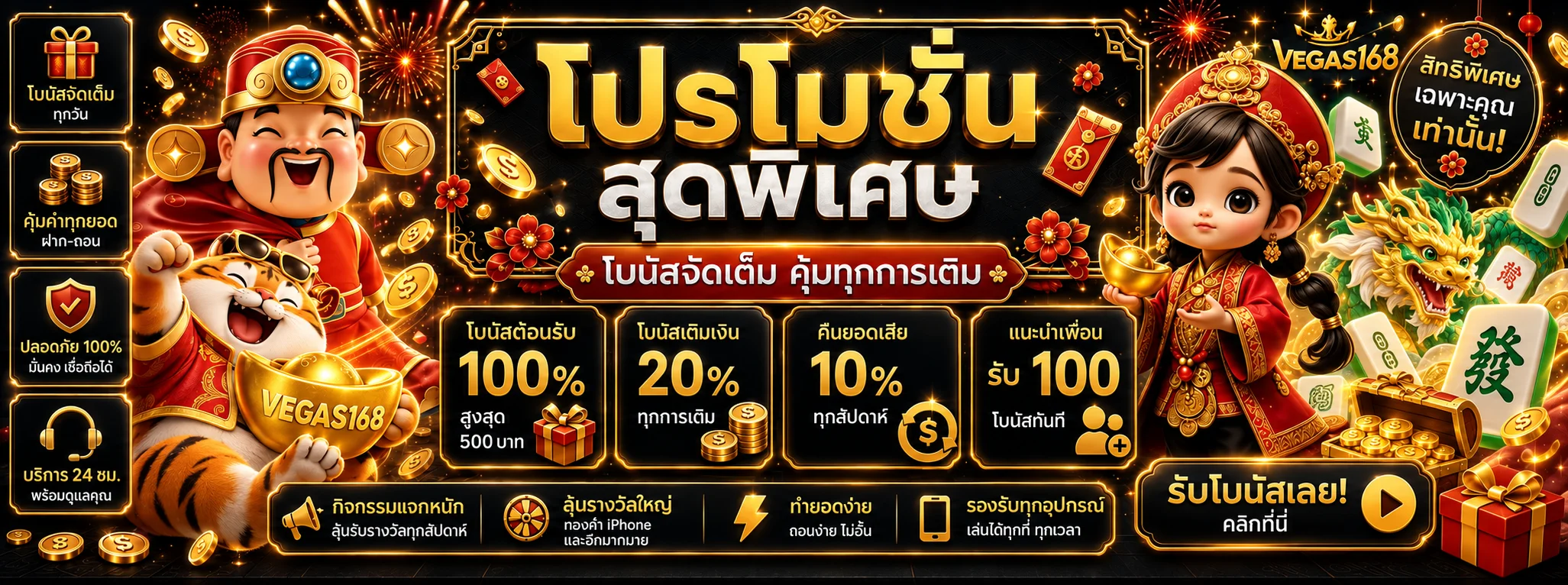 โปรโมชั่นและทางเข้า VEGAS168 พร้อมตัวละครเกม PG Soft